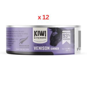 Kiwi Kitchens Grass Fed Venison Dinner Canned Wet Cat Food 85G Pack Of 12