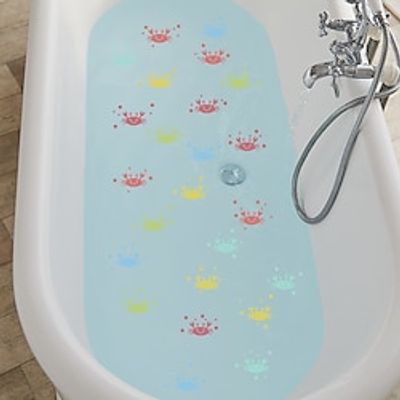 6pcs Children's Bathtub Waterproof Non-slip Sticker, Self-paste Flower-cartoon Crab Pattern Sticker, Self Adhesive Sticker, Home Essential. miniinthebox