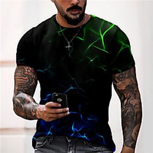 Men's Unisex Tee T shirt Shirt 3D Print Graphic Prints Streamer Print Short Sleeve Daily Tops Casual Designer Big and Tall Black miniinthebox