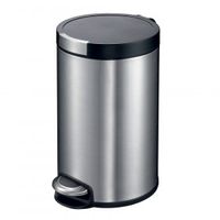 EKO Artistic Stainless Steel Round Step Waste Bin with Soft Close Lid, 20-Liter (ALEK20)