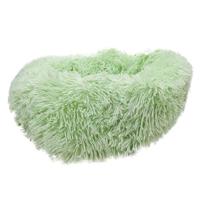 Grizzly Velor Round Plush Green Dog Bed Small - 50 X 15cm