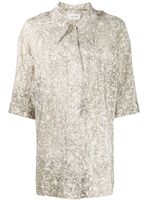 Lemaire oversized marble print shirt - NEUTRALS - thumbnail