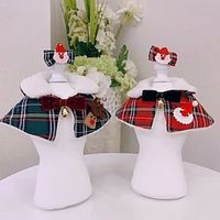 Dog Christmas Outfit Pet Christmas Scarf New Autumn and Winter Clothing New Year Cat Dog Shawl Neck Teddy Bear Little Dog Cloak Lightinthebox - thumbnail