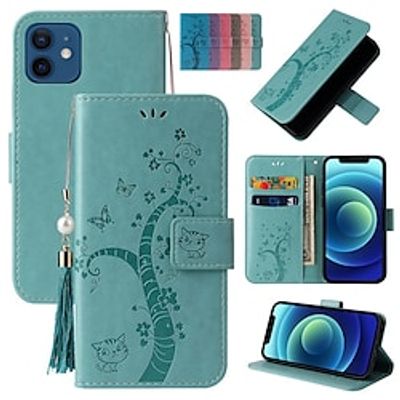 Phone Case For Apple Wallet Card iPhone 14 Pro Max Plus 13 12 11 Mini X XR XS 8 7 Wallet Flip Embossed Animal TPU PC Lightinthebox