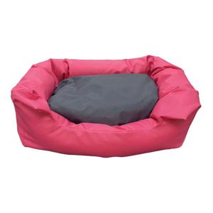 Nutrapet Lounger Pet Pet Bed - Pink & Grey - Small (56 x 44 x 14 cm)
