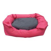 Nutrapet Lounger Pet Pet Bed - Pink & Grey - Small (56 x 44 x 14 cm) - thumbnail