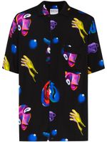 MARCELO BURLON COUNTY OF MILAN Crazy Faces graphic-print shirt - Black - thumbnail