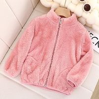 Kids Girls' Winter Coat Graphic Fashion Zipper Performance Coat Outerwear 2-12 Years Spring Black Pink Blue Lightinthebox - thumbnail