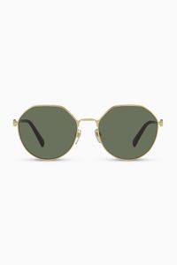Valentino Garavani VLOGO Round Sunglasses in Metal