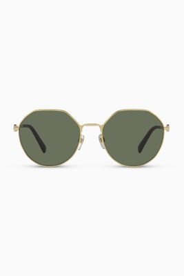 Valentino Garavani VLOGO Round Sunglasses in Metal