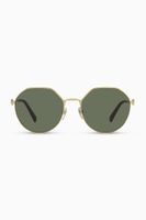 Valentino Garavani VLOGO Round Sunglasses in Metal - thumbnail
