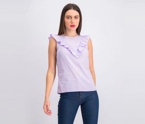 Womens Ruffle Top  Lavender