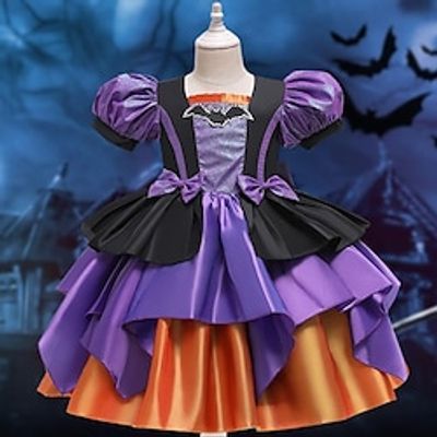 Kids Little Girls' Dress Color Block A Line Dress Halloween Performance Purple Cotton Asymmetrical Short Sleeve Costume Dresses Halloween Fall Winter Regular Fit 3-10 Years miniinthebox Kids Little Girls' Dress Color Block A Line Dress Halloween Performance Purple Cotton Asymmetrical Short Sleeve Costume Dresses Halloween Fall Winter Regular Fit 3-10 Years miniinthebox