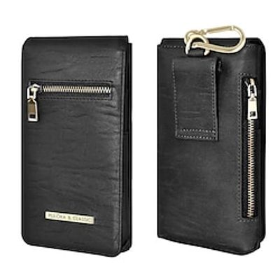 Outdoor Mountaineering Men's Mobile Phone Waist Bag Business Universal Mobile Phone Strap Waist Bag Sports Zipper Wallet Lightinthebox