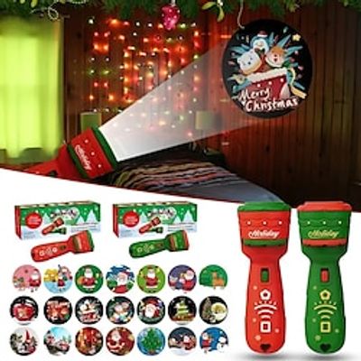 Kids Projector Flashlight Projector Christmas Slide Torch Projection Light Toy With Multiple Images miniinthebox