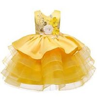 girl's dresses winter dress girl children's princess girls multi-layer cake mesh fluffy vestidos performance clothing Lightinthebox - thumbnail