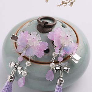 Kids' Baby Girls' 2 Pieces Headdress New Product Antique Children's Bow Hairpin Hanfu Headdress Ancient Costume Hanfu Tassel Flower Hairpin Lightinthebox