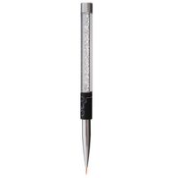 1Pcs Acrylic Crystal Handle Nail Art Pen Brush With Cap Carving Powder Gel Liner