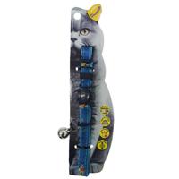 Swooosh Magpie Safe Cat Collar - Blue