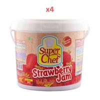 Super Chef Jam Strawberry 5Kg (Pack Of 4)