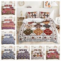 The Court Pattern Bohemian National Style Duvet Cover Bedding Sets Comforter Cover with 1 Duvet Cover or Coverlet,1Sheet,2 Pillowcases for Double/Queen/King(1 Pillowcase for Twin/Single) miniinthebox - thumbnail