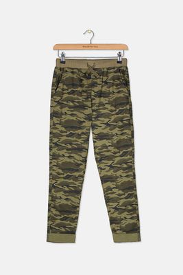 Big Boys Stretch Twill Camouflage Chino Pants  Olive Camo