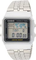 Casio Men Digital Dial Stainless Steel Band Watch- A500WA 1D