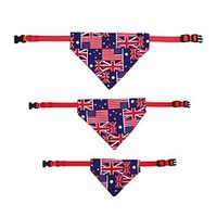 Dog Bandanas 4th of July Decoration Dog Cat Dog Scarf Plaid Flag Fashion Leisure Sports Casual  Daily Dog Clothes Puppy Clothes Dog Outfits Soft Red Costume for Girl and Boy Dog Cloth L Lightinthebox - thumbnail