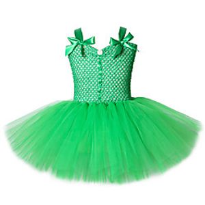 Shamrock Irish Cosplay Costume Masquerade St. Patrick's Day 2022 Kid's Girls' Cosplay Casual Party Masquerade Festival Carnival Masquerade Saint Patrick's Day Festival  Holiday Organza Green Easy Lightinthebox