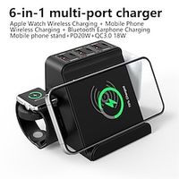 Multi-function mobile phone multi-port USB charger 6-in-1 15W wireless charger QC3.0 fast charging 80W high power Lightinthebox - thumbnail