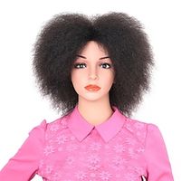 Cosplay  Wig 80S Curly Afro Layered Haircut Machine Made Wig Burgundy Blonde 6 inch #99j Black Medium Brown Strawberry Blonde Synthetic Hair Women's Cosplay Party Cool Burgundy Dark Brown miniinthebox - thumbnail