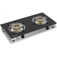 Krome Gas Stove 2 Burner Cast Iron, Double Brass Burners, KR-GGFC2070