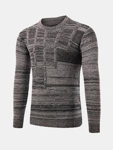 Fall Winter Jacquard Knitted Casual Sweater