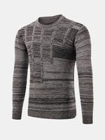 Fall Winter Jacquard Knitted Casual Sweater - thumbnail