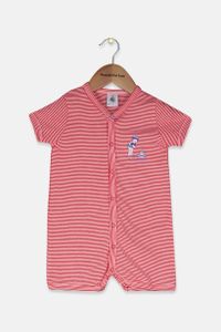 Toddler Stripe Romper  Red/White