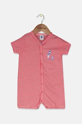 Toddler Stripe Romper  Red/White