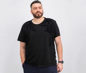 Mens Flocked T-Shirt  Black