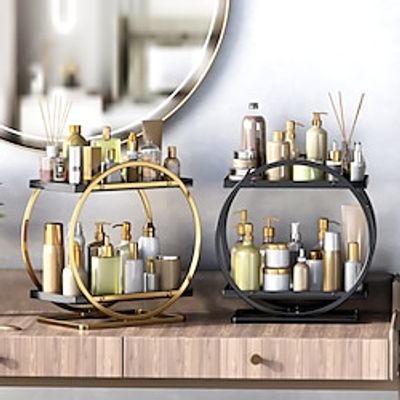 1PCS Bathroom Storage Light Luxury Bathroom Storage Shelf Bathroom Toilet Hand Washing Countertop Toiletries Storage Box Desktop Vanity Stand. Lightinthebox
