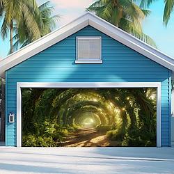 Giant Trees Forest Outdoor Garage Door Cover Banner Beautiful Large Backdrop Decoration for Outdoor Garage Door Home Wall Decorations Event Party Parade Lightinthebox