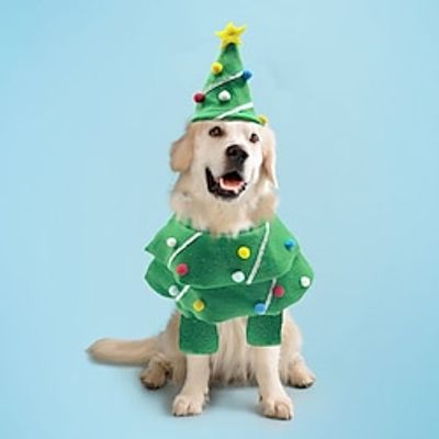 Dog Christmas Outfit Christmas tree pet clothing Christmas pet accessories transform costume costume costume costume costume for cosplay Halloween foreign trade dog Lightinthebox