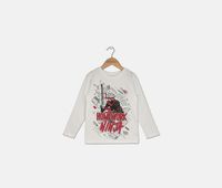 Boys Homework Ninja Graphic Print  White - thumbnail