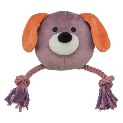 Trixie Dog Head With Rope Plush Dog Toy - 27Cm