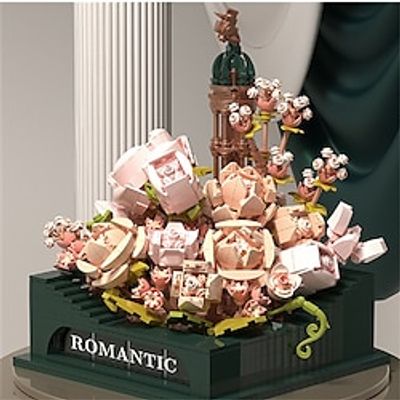 Romantic Preserved Flowers Succulent Plant Block Creative Series DIY Micro Particle Assembly Model Children's Toys Holiday DIY Gifts Festive Ornaments Perfect Christmas Gifts Day Valentine's Day Lightinthebox