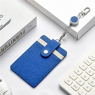 ID Card Holder PU Leather Name Card Holder Multi for Women Men miniinthebox