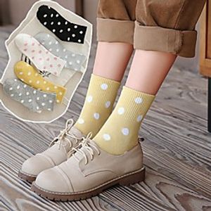 Fashion Comfort Women's Socks Solid Colored Casual Socks Warm Office / Career Black 1 3 Pairs miniinthebox