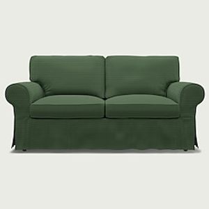 IKEA Ektorp 2 Seat Sofa Cover Chunky Corduroy Regular Fit With Piping Machine Washable miniinthebox