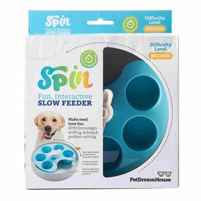 Petdreamhouse Spin Interactive Feeder Palette Blue