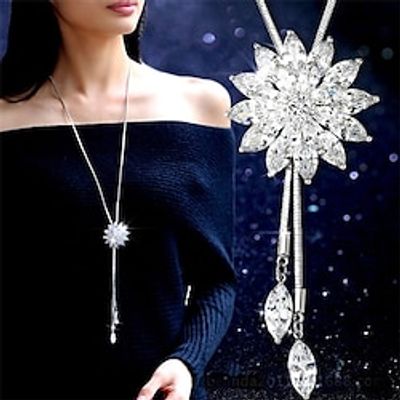 Korean Version Of Autumn And Winter Crystal Sweater Chain Necklace Wholesale High-end Women's Long Chain Versatile Tassel Pearl Pendant With Accessories Lightinthebox