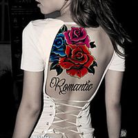 2 pcs Temporary Tattoos Face / Body / Hand Paper Tattoo Stickers miniinthebox - thumbnail