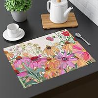 1PC Floral Placemat Table Mat 12x18 Inch Table Mats for Party Kitchen Dining Decoration Lightinthebox